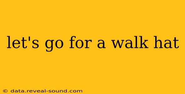 let's go for a walk hat