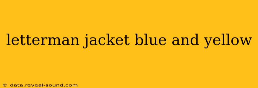 letterman jacket blue and yellow