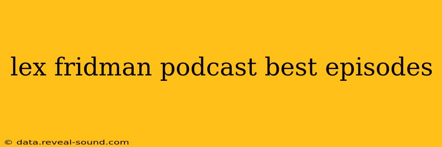 lex fridman podcast best episodes