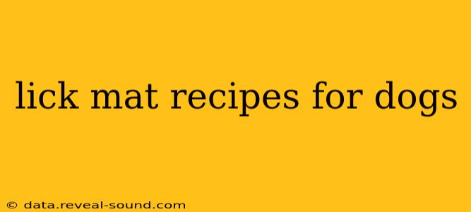 lick mat recipes for dogs