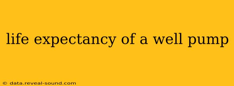 life expectancy of a well pump