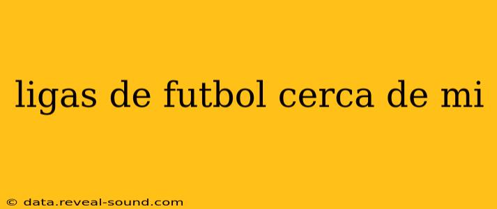 ligas de futbol cerca de mi
