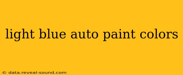 light blue auto paint colors