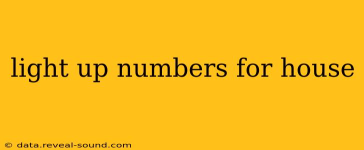 light up numbers for house
