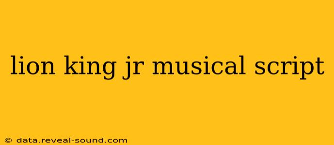 lion king jr musical script