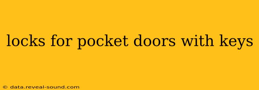 locks for pocket doors with keys