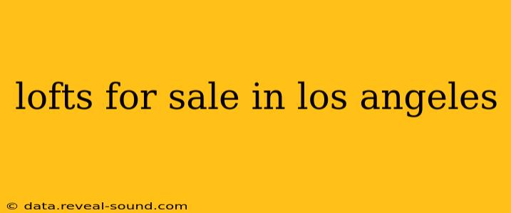 lofts for sale in los angeles