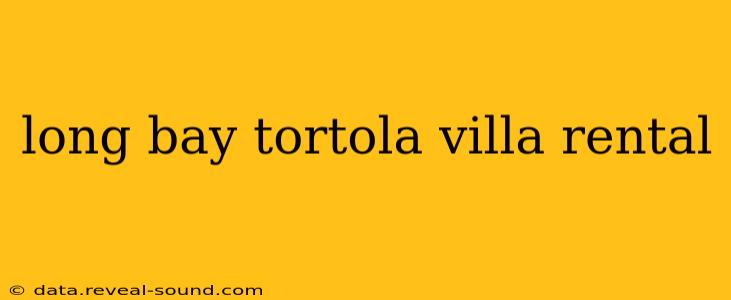 long bay tortola villa rental