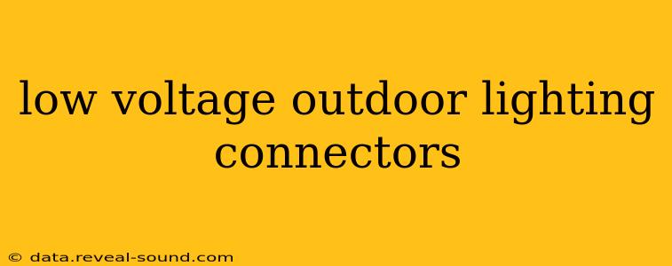 low voltage outdoor lighting connectors