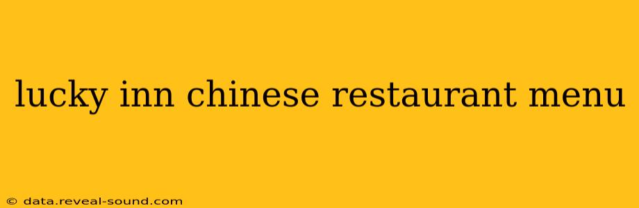 lucky inn chinese restaurant menu