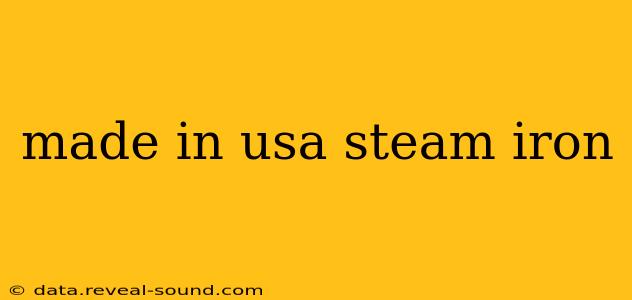 made in usa steam iron