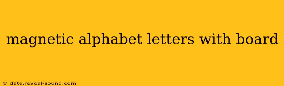 magnetic alphabet letters with board