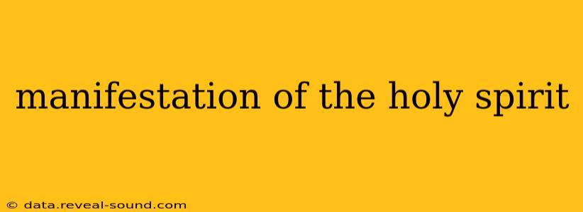 manifestation of the holy spirit