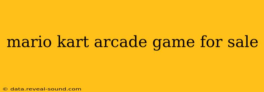 mario kart arcade game for sale