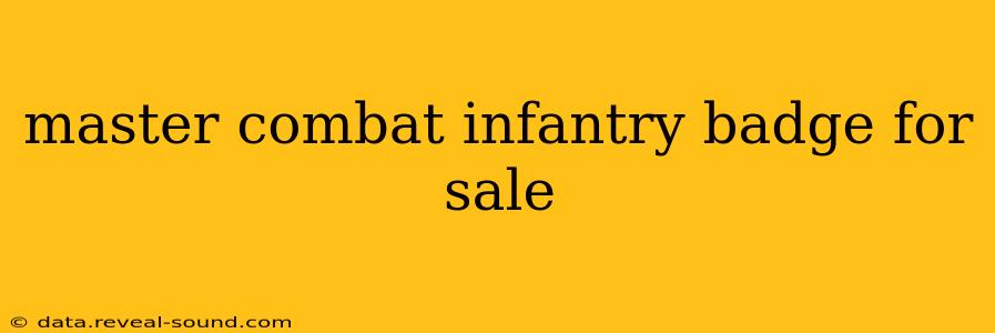master combat infantry badge for sale