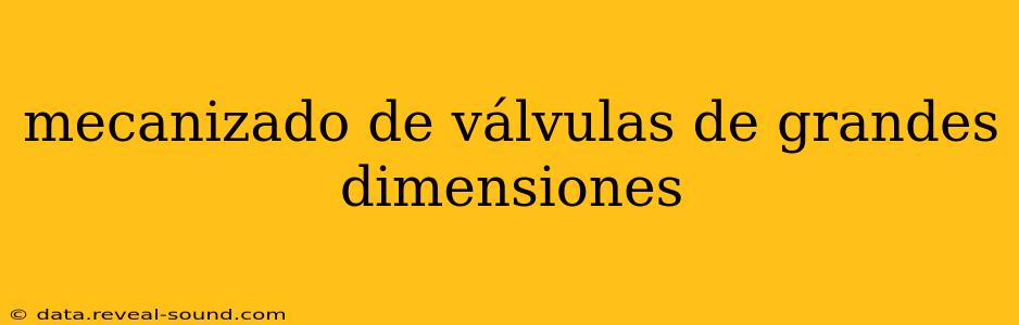 mecanizado de válvulas de grandes dimensiones