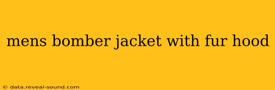 mens bomber jacket with fur hood