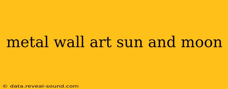 metal wall art sun and moon