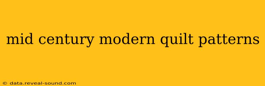 mid century modern quilt patterns
