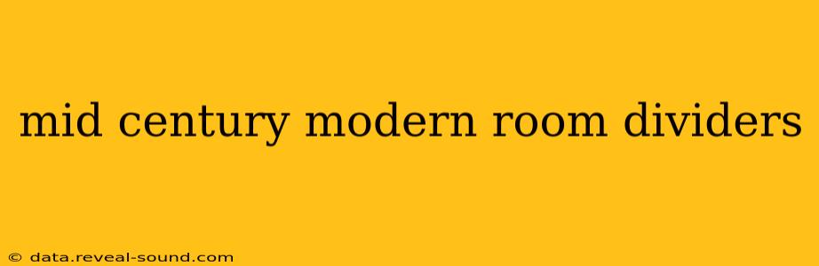 mid century modern room dividers