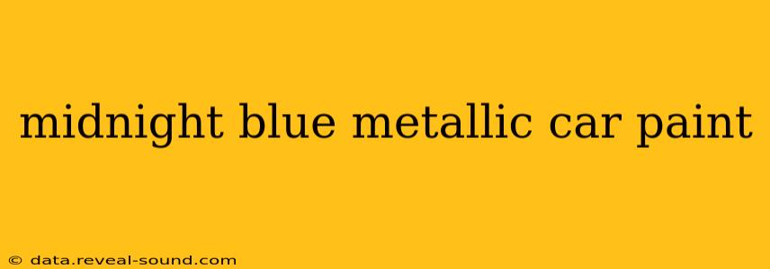 midnight blue metallic car paint