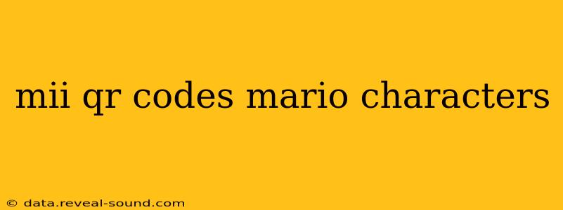 mii qr codes mario characters