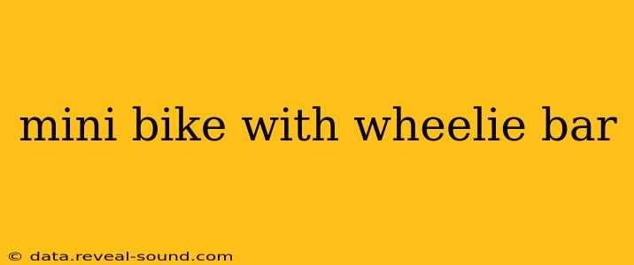 mini bike with wheelie bar