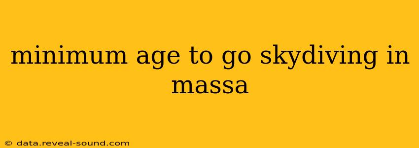 minimum age to go skydiving in massa