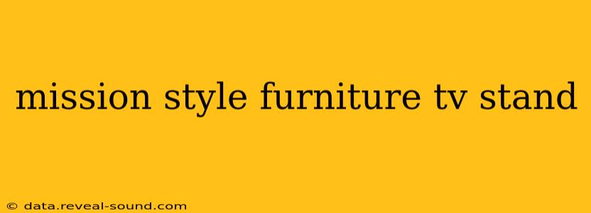mission style furniture tv stand