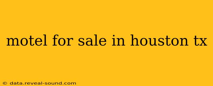 motel for sale in houston tx