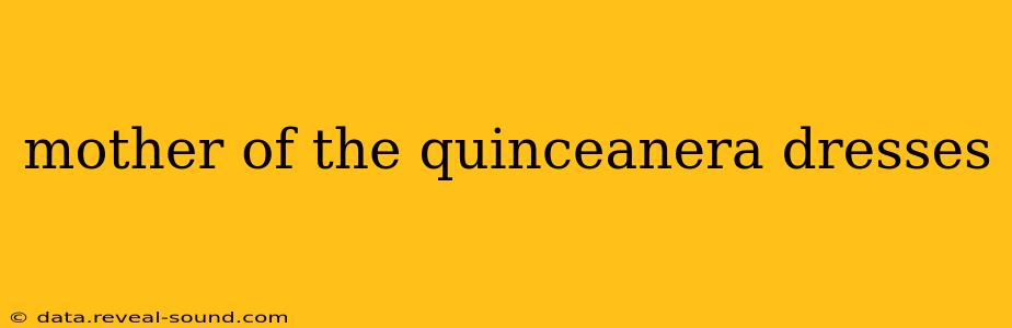 mother of the quinceanera dresses