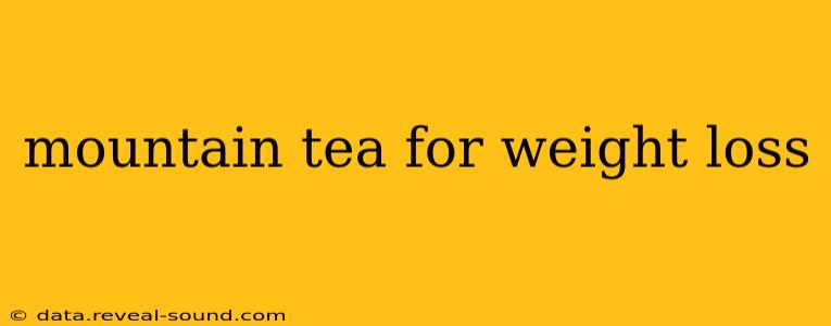 mountain tea for weight loss