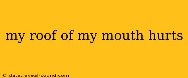 my roof of my mouth hurts