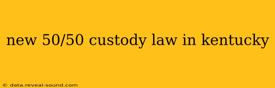 new 50/50 custody law in kentucky