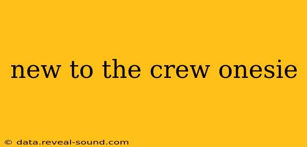 new to the crew onesie