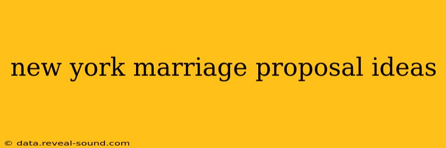 new york marriage proposal ideas