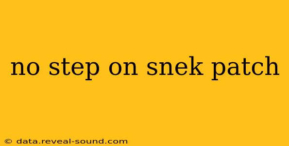 no step on snek patch