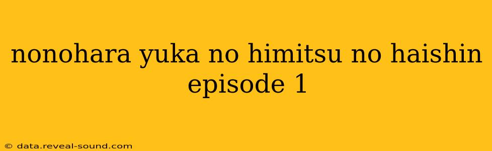nonohara yuka no himitsu no haishin episode 1