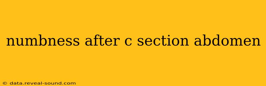 numbness after c section abdomen