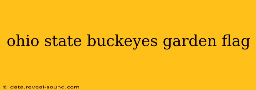 ohio state buckeyes garden flag