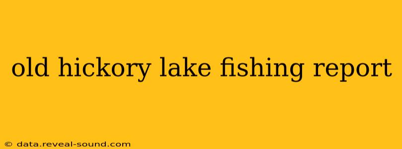 old hickory lake fishing report