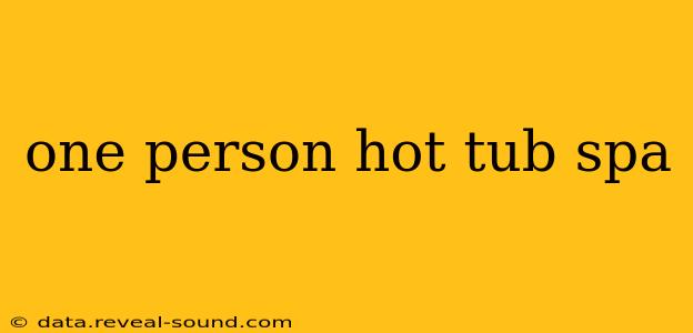 one person hot tub spa
