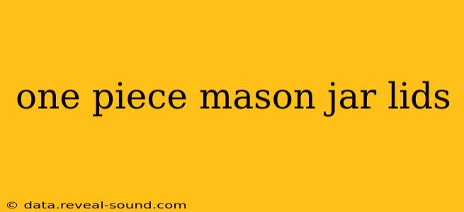 one piece mason jar lids
