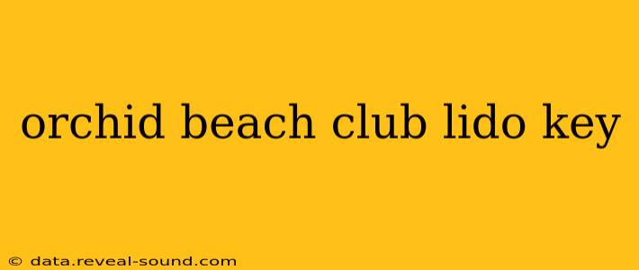 orchid beach club lido key