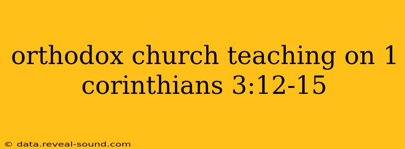 orthodox church teaching on 1 corinthians 3:12-15