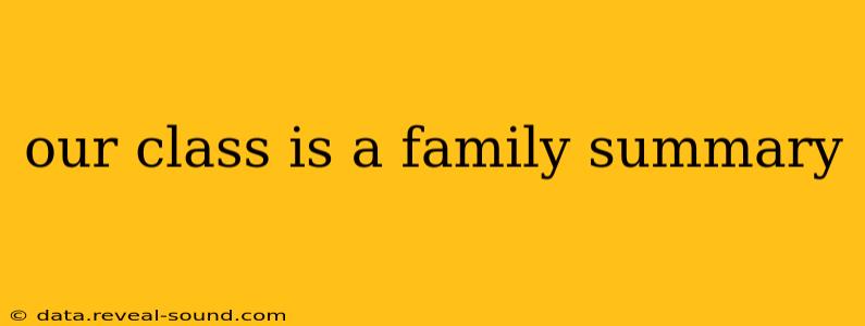 our class is a family summary