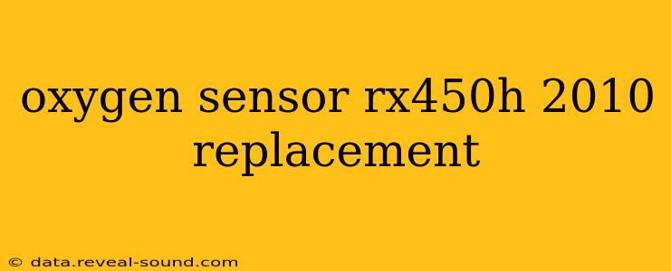oxygen sensor rx450h 2010 replacement