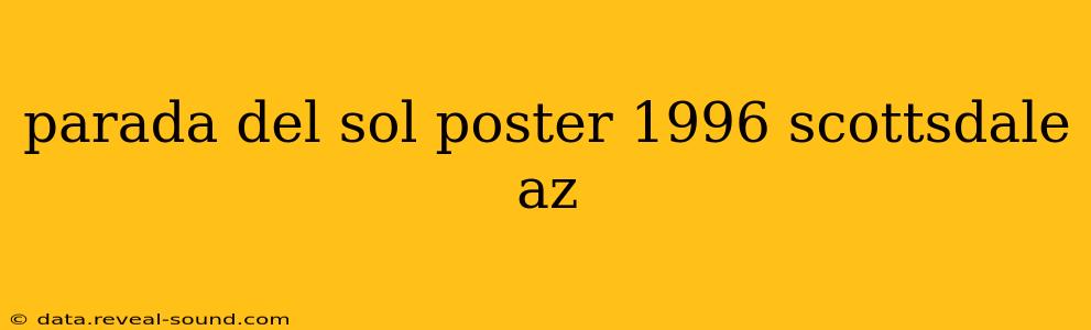 parada del sol poster 1996 scottsdale az