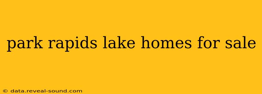 park rapids lake homes for sale