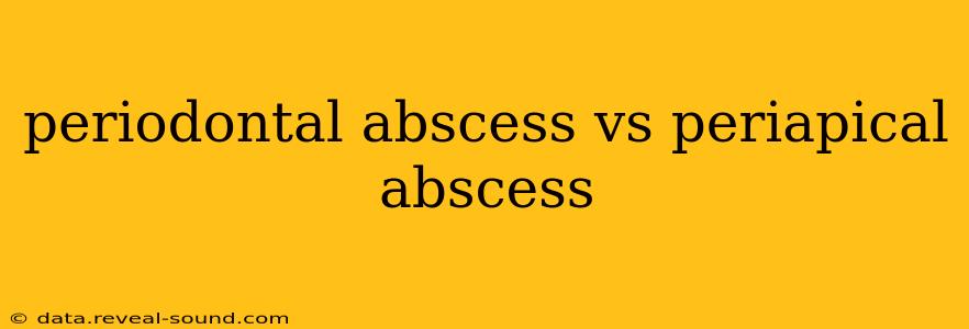periodontal abscess vs periapical abscess